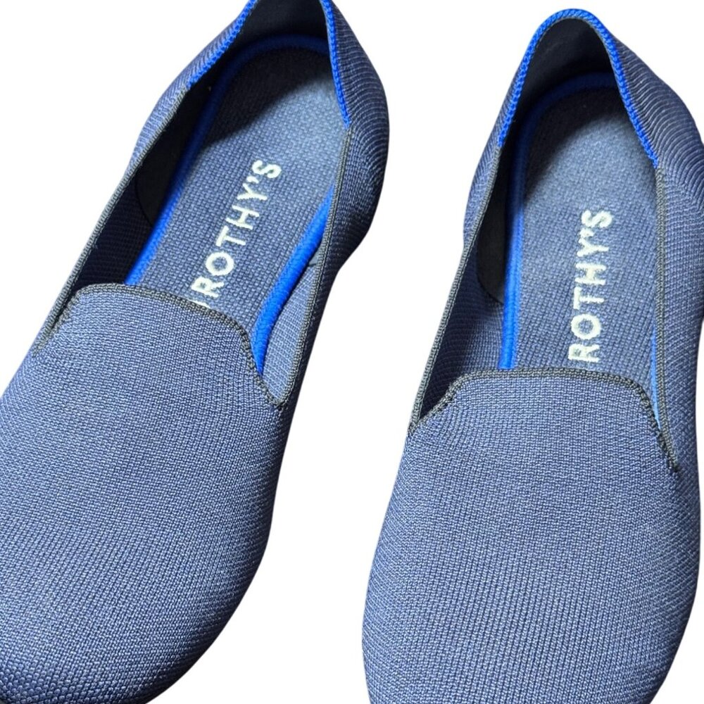 Rothy's Navy Blue Slip-On Flats